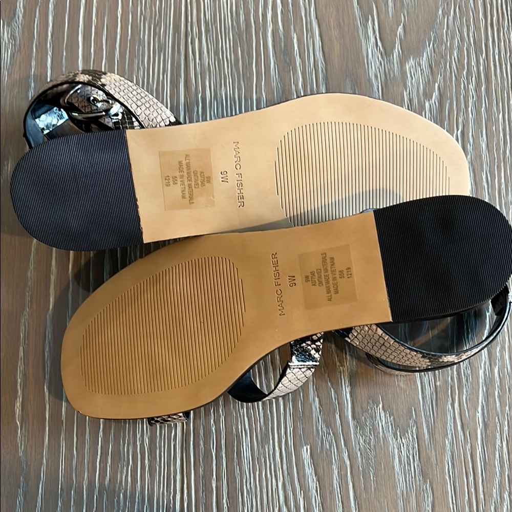 Marc Fisher Snake Print Sandals - Picture 5 of 6